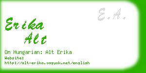 erika alt business card